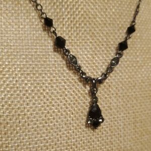 1928 Black Beaded Necklace